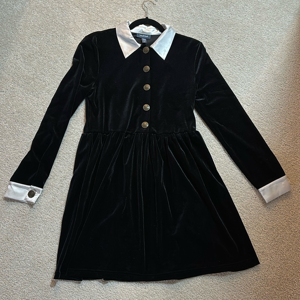 ModCloth Velvet Peter Pan Collar Skater Dress